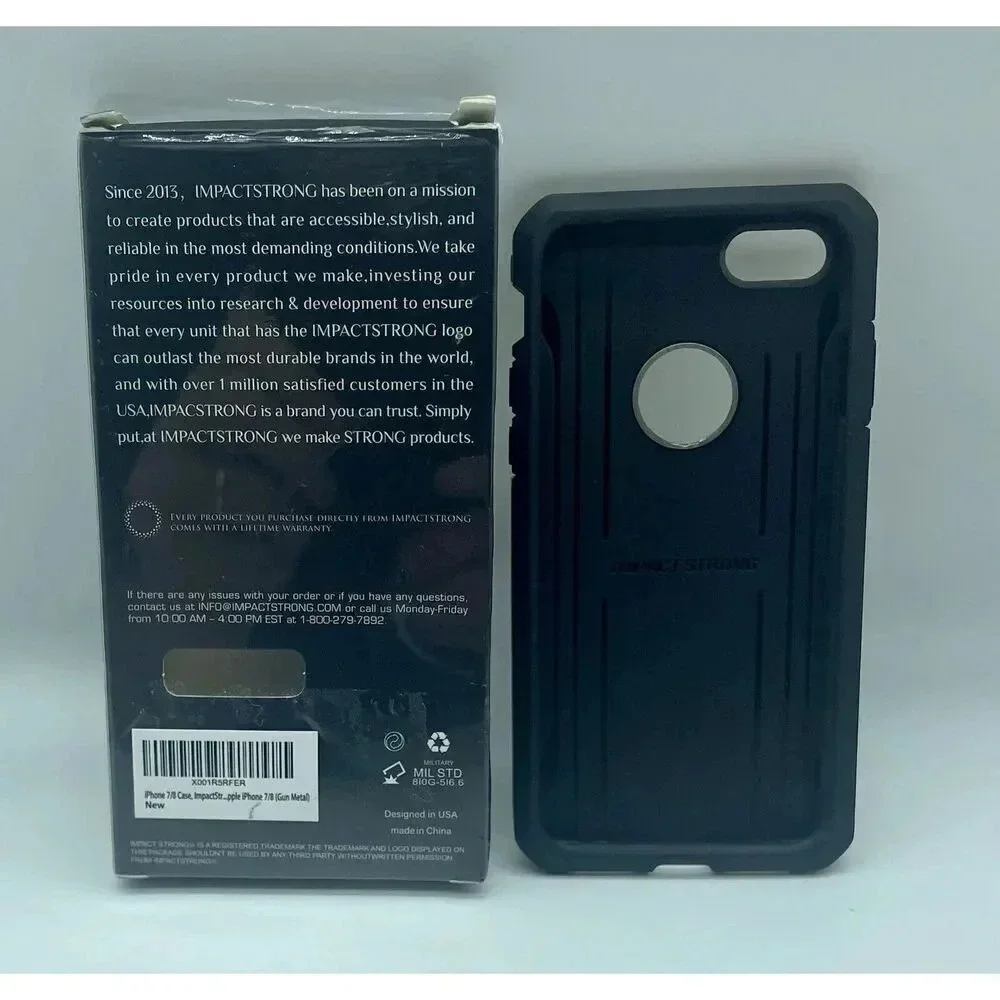 iPhone 7/8 Case Impact Strong Gun Metal Color Slim‎ Protection Retro Heavy Duty